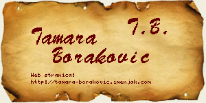 Tamara Boraković vizit kartica